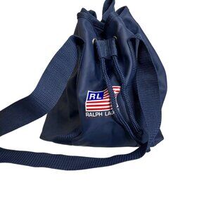 Ralph Lauren Polo Sport Navy Blue Drawstring Bucket Bag Y2K 90's
